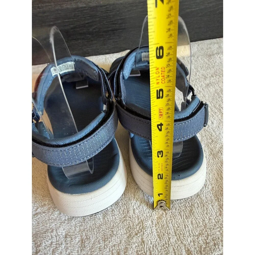 DREAM PAIRS Womrns Sport Sandals Blue Velkro Strap Cushioned Size 7.5